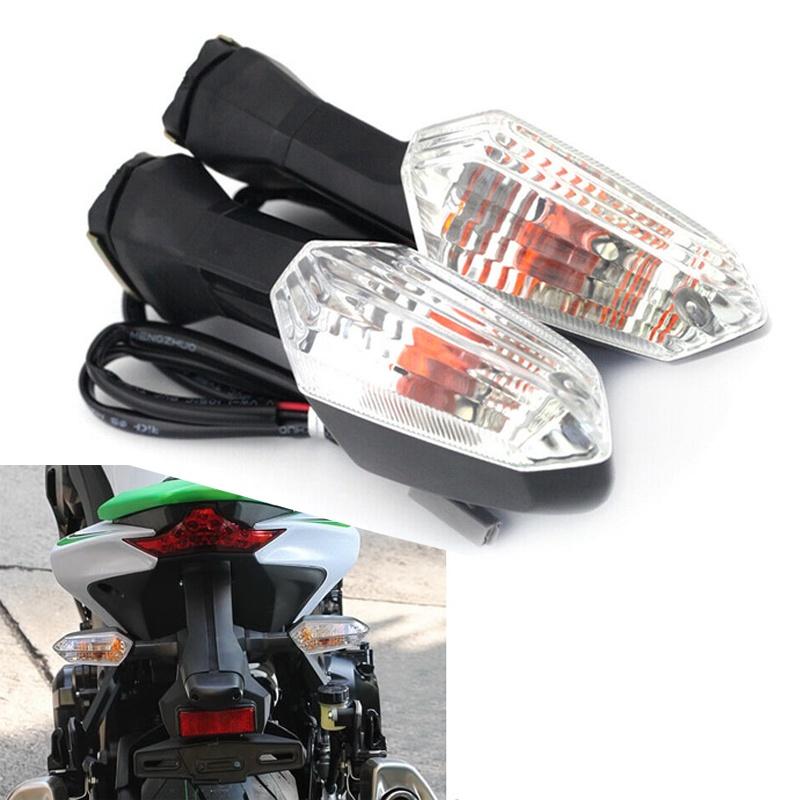 Индикаторные лампы указателя поворота мотоцикла для Kawasaki Ninja 300 2013-2021 для Z 1000SX 1000 800 ER-6N ER-6F прозрачные дымчатые линзы