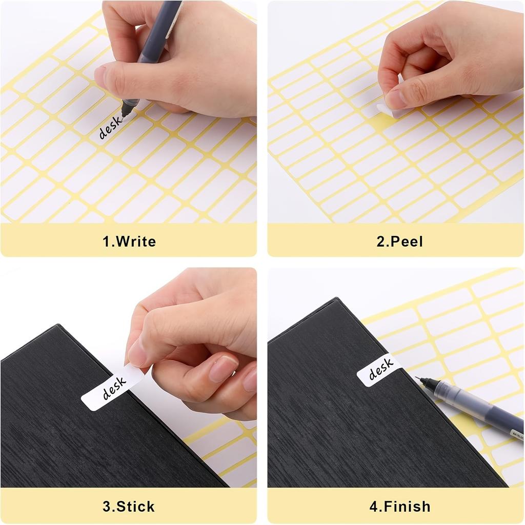 1260pcs, Matte White Label Stickers,Small Blank Label with Removable Adhesive Price Tags for Jars, Boxes,School Offices,Kitchen