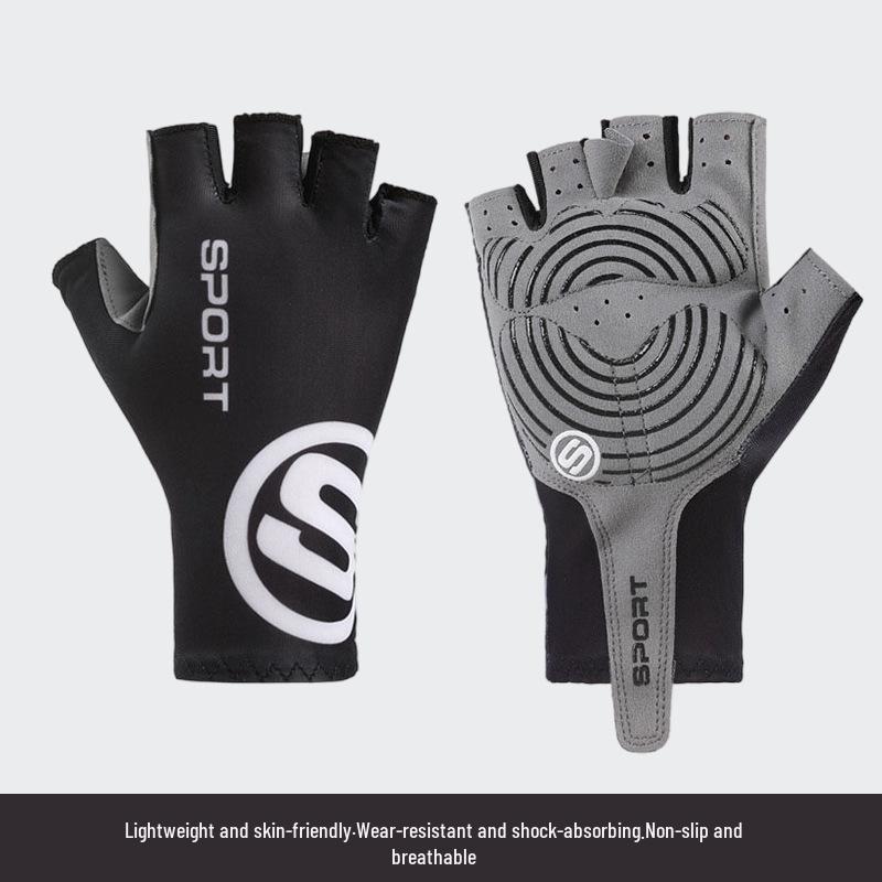 Unisex Summer Cycling Gloves: Breathable, Anti-Slip, Shock-Absorbing, Half-Finger Design for Road & Mountain Bikes