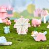 Очаровательная смоляная игровая площадка, микро-ландшафт, DIY аксессуары для украшения торта, колесо обозрения, горка, карусель