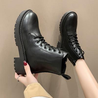 Европейские и американские минималистичные короткие ботинки 2024 Осень Новые ботинки в британском стиле однотонные дышащие повседневные женские ботинки кроссовки