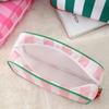 Large Capacity Portable Cosmetic Bag Large Striped Makeup Bag Portable Pouch  Girls
