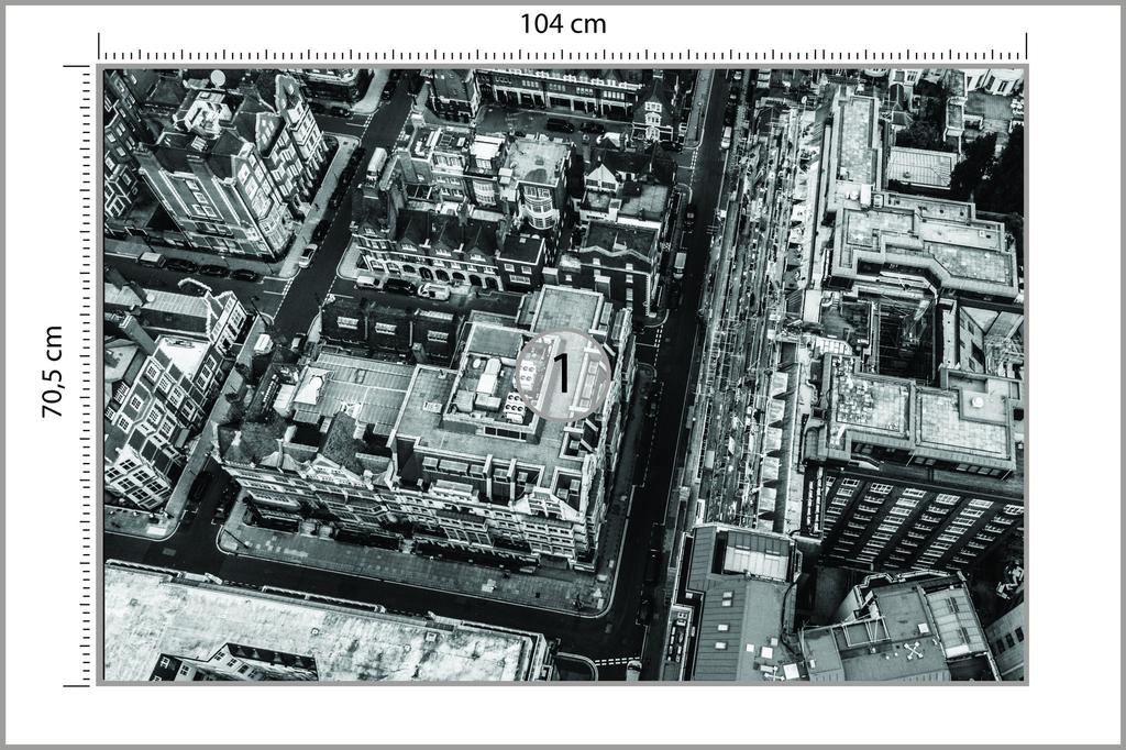 Photomural London Black And White Structural Vinyl 104x70.5