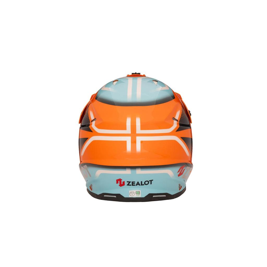 ZEALOT Mud Jumper 2 Helmet Graphic M Size Off-Road Off-Road Orange/Blue 57-58cm MJ0016/M
