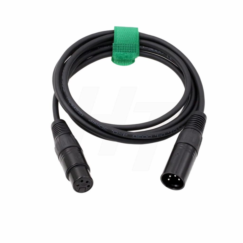 HangTon 4 Pin XLR Male To Female XLR 4 Pin Microphone Recorder Mixer Headphone Amplifier Balanced Audio Cable (1 Meter)