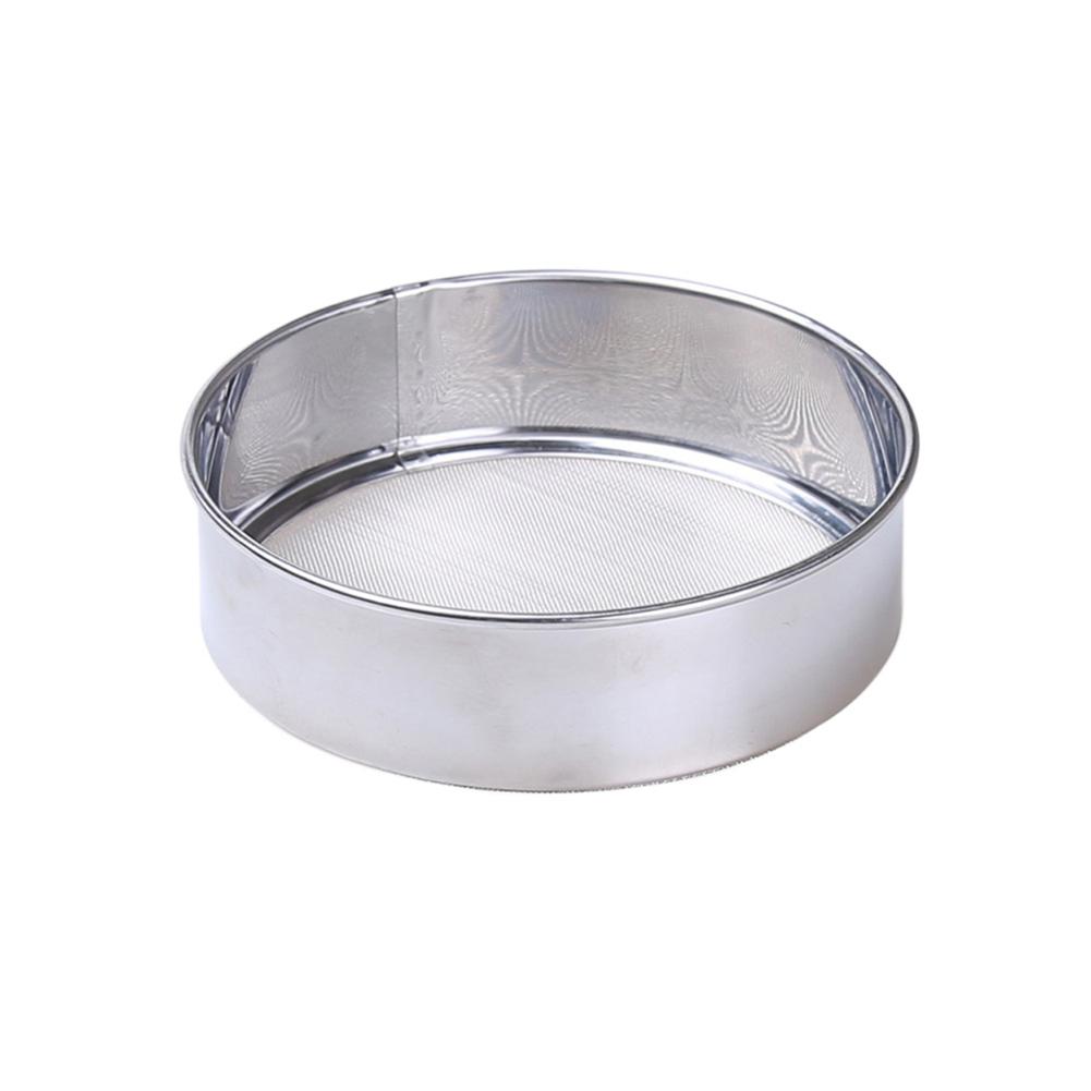 Stainless Steel Fine Mesh Flour Sieve Enjoy Making Good Looking And Delicious Food Kitchen Tool Round Sifter