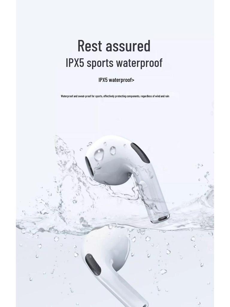 Pro4 Wireless Bluetooth Earbuds with Noise Cancelling, Compatible with Apple & Android