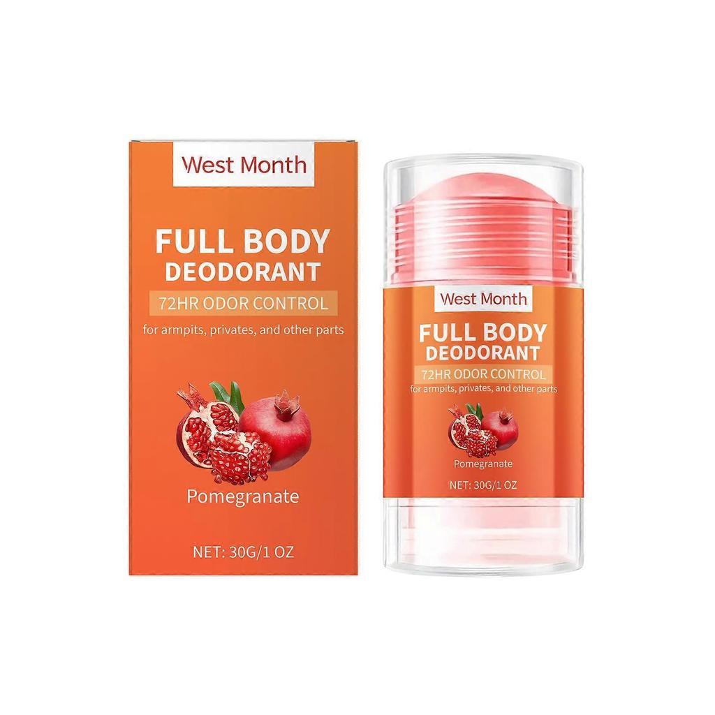 Pomegranate Body Fragrance Stick, Portable, Fresh and Long-lasting Fragrance, Pomegranate Essence Skin Care Deodorant.