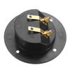 Black Brand New Speaker Terminal Connectors Round Boxes with 2 Banana Jack Gilded Subwoofer Stereo Plug Spring Cup Connection