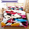 3pcs Custom Name Mickey Minnie Bedding Set Duvet Cover Closure Includes 1 Duvet Cover & 2 Pillowcases, Soft and Comfortable for All Seasons.