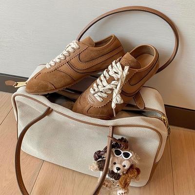 Версия из коровьей кожи виноградная мать та же американская девушка ретро цветовая гамма платформа повседневные марафонки моральные тренировочные туфли женские туфли Форреста Гампа