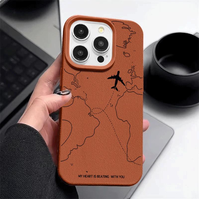 Чехол для RENO 15 15F 11F 12F 14 PRO 10 5 Lite 5F OPPO A3 A5 A6 PRO A2 A3X A5X A40 A94 Мягкая обложка из ПУ-кожи с принтом в виде авиалиний