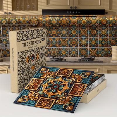24 шт./компл. мексиканская плитка на фартук, наклейки на стену для кухни и ванной комнаты, утолщенные водонепроницаемые и съемные самоклеящиеся обои