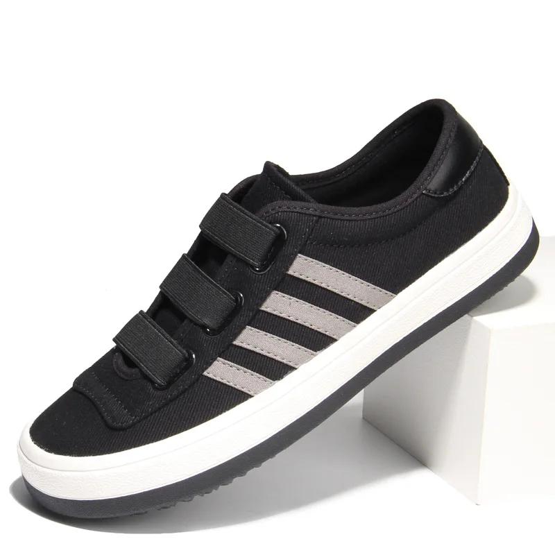 Эластичная резинка Холщовые мужские вулканизированные туфли Совершенно новые Джокер Простые лоферы Повседневные Износостойкие Тренд Дизайнерские балетки