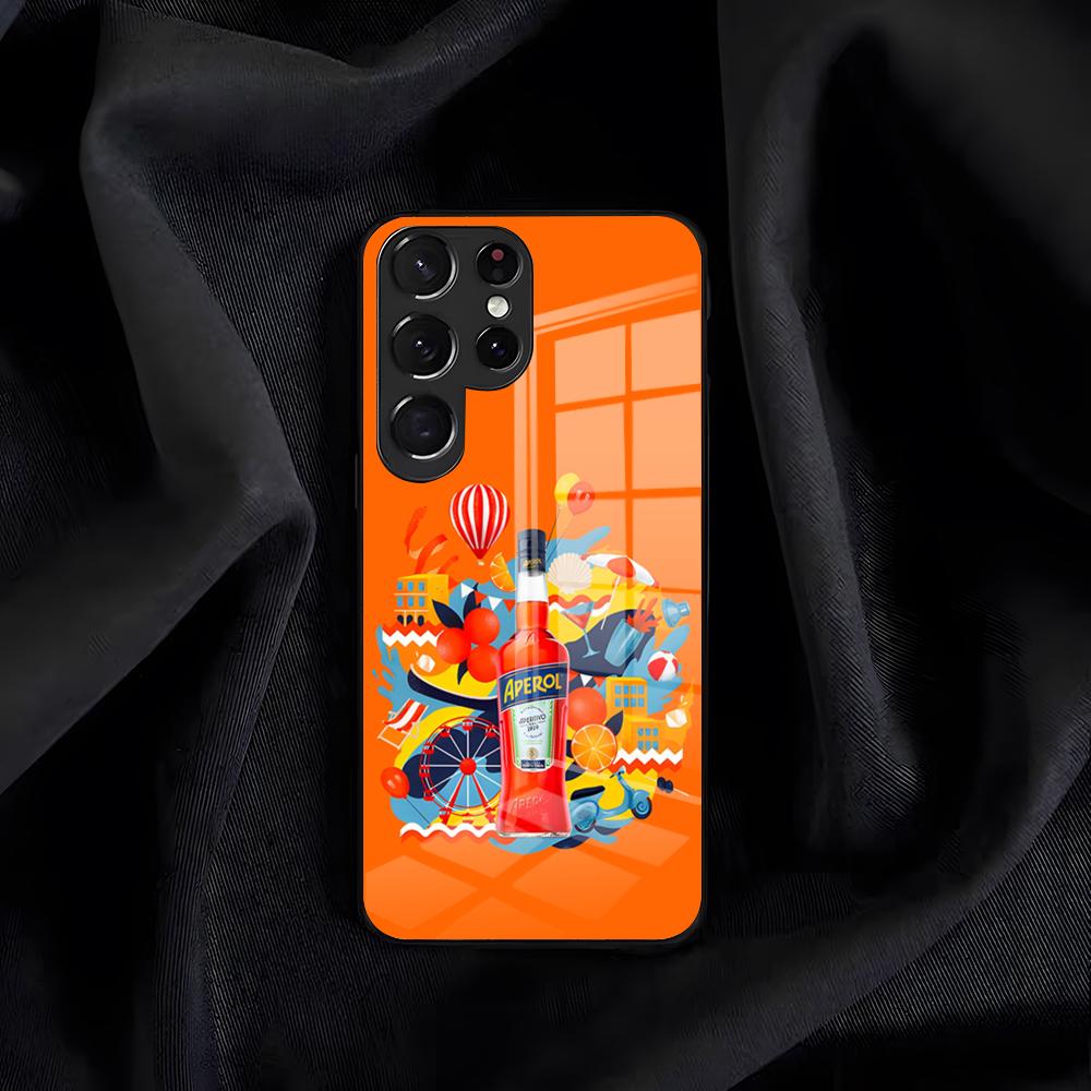 Чехол для телефона A-Aperol S-Spritz для Samsung S26 S25 Edge S24 S23 S22 S21 S20 Ultra Plus FE Стеклянная крышка