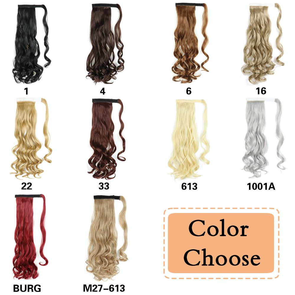 MISSQUEEN Synthetic Wrap Around Ponytail Extension Long Wavy Clip In Ponytail Wig For Elegant Women Daily Cosplay Party Use