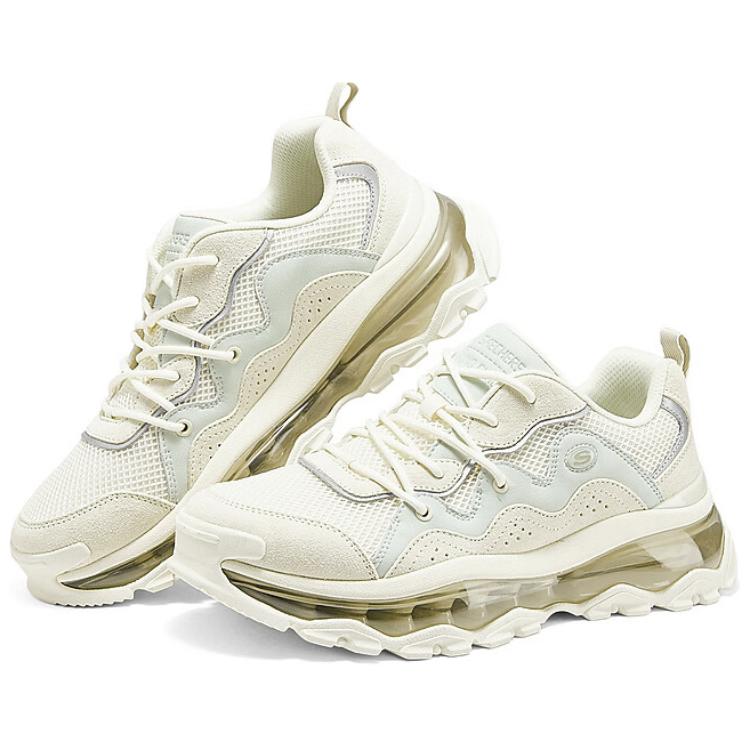Skechers Uno Дышащие Легкие Низкие Повседневные Кроссовки Мужские Бежевые 183295-WHT
