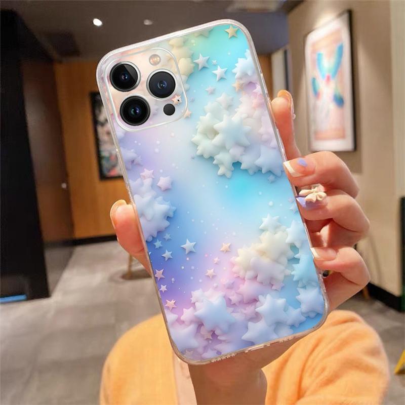 Balloon Cloud Rainbow Star Flower Phone Case For Iphone 15 14 Pro Max 13 12 11 Pro Max XSMax XR 12 13 Mini 14 Plus