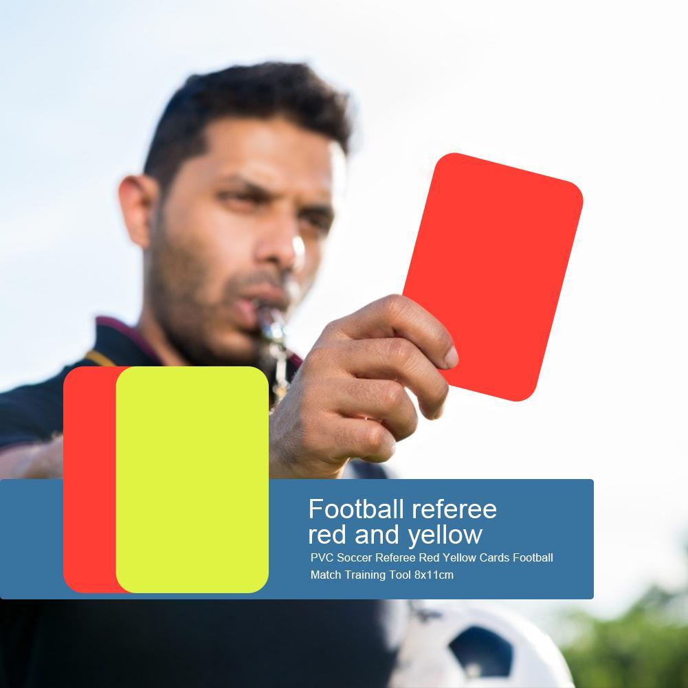 2-10PC Soccer Referee Card Sets Football Match Referee Red and Yellow Card Warning Cards Score Sheets Notebook Judge Accessories