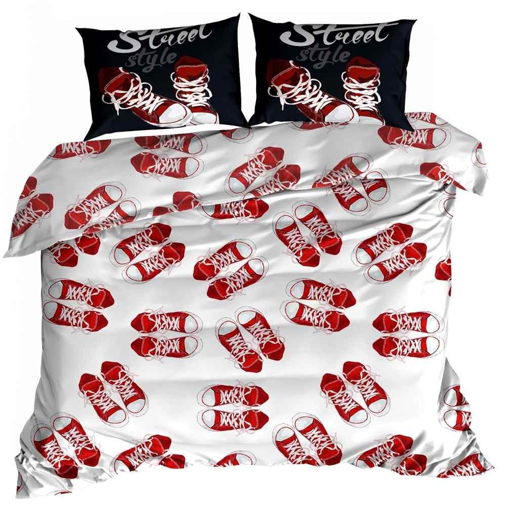 3D cotton satin bedding 160x200cm SNEAKERS