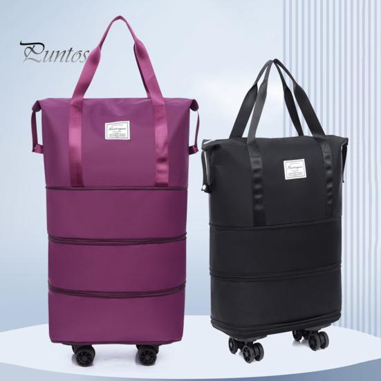 Багажная сумка с несколькими отделениями, большая вместимость, водонепроницаемая, прочная, расширяемая, со съемными колесами