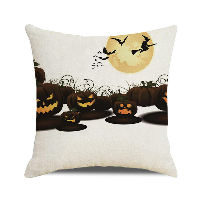 Хэллоуин Летучая мышь Ворона Тыква с принтом Чехлы для подушек для дома Гостиная Украшение дивана Пледы Наволочки
