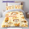 Bread Thief Pattern Bedding,Quilt Set Quilt Cover Pillowcase Home Birthday Gift (1 * duvet cover + 2 * pillowcase, without core)