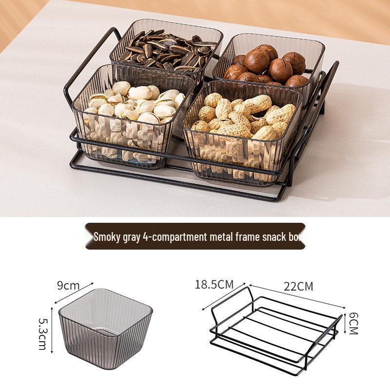 Креативная пластиковая тарелка с отделениями для закусок для гостиной или бара