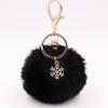 Christmas Snowflake Pom Pom Plush Keychain Charm
