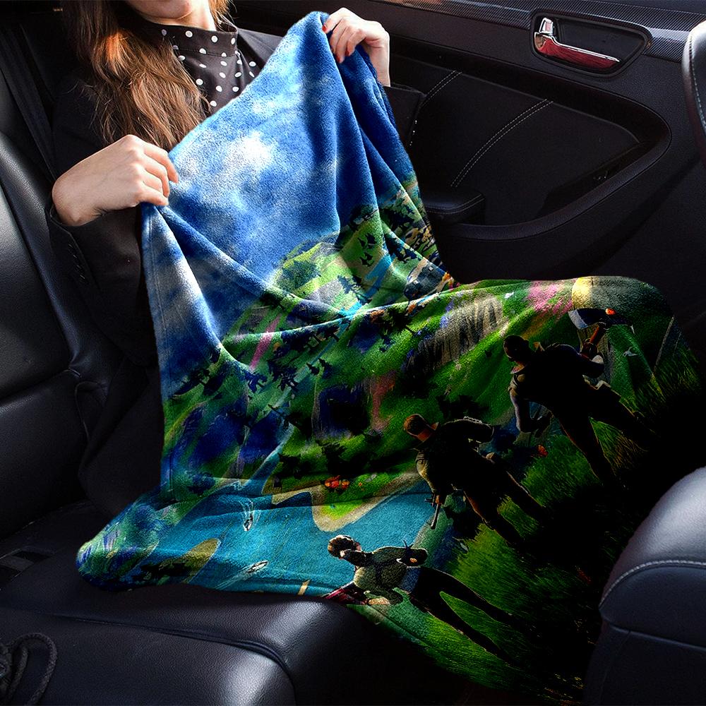 Fortnite Landscape Adventure Blanket Soft Throw Blanket For Home Bedroom Bed Sofa Travel Office Solid Christmas Blanket