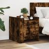 VidaXL Bedside Table Smoked Oak 45x50x50 Cm Engineered Wood, Bedside Furniture, Side Table, Bed Cabinet, Cabinet 848301