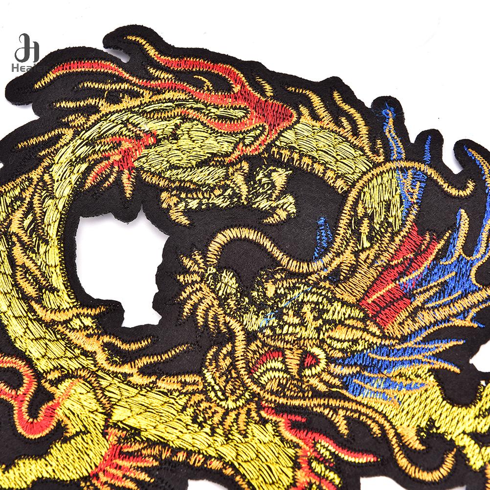 1pc Applique Embroidery Dragon Patches for Clothing Coat Iron On Sewing On Sticker