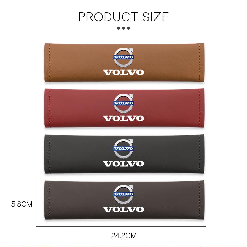 Car Seat Belt Cover Leather Shoulder Protection Cover Sticker For Volvo XC90 V90 V60 XC60 V40 EC40 EX40 S80 S60 S90 C40 XC40 V70