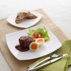 NARUMI Styles Square Dinner Plate (29cm diagonal, white) - Simple and stylish design. Suitable for dinner, lunch, or as a single-plate meal. Microwave