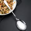 Big Spoon Long Handle Comfortable Grip Ladling Stainless Steel Buffet Dinner Large Size Serving Spoon Daily Use
