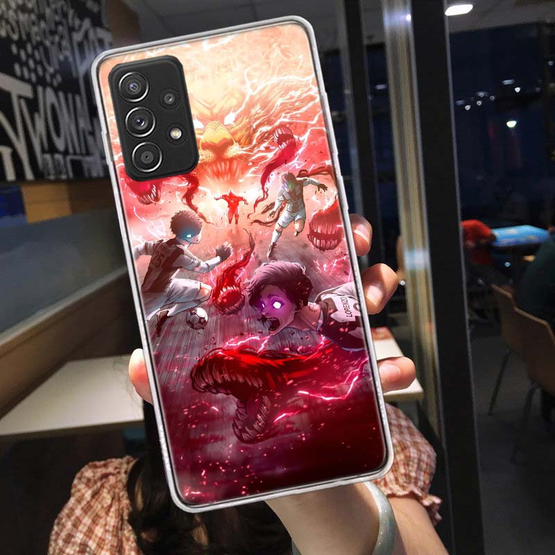 Чехол для телефона с аниме Blue Lock для Samsung A54 A57 A37 A17 A14 A15 A12 A24 A34 A55 A35 A25 A52S A07 A05S A04S A22 A32 A72 Galaxy Not