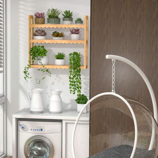 Настенная полка для хранения вещей, настенная, 3 яруса, большая вместимость, устойчивая конструкция, регулируемая высота ярусов, кухонная подставка для специй, книжная полка для хранения в ванной