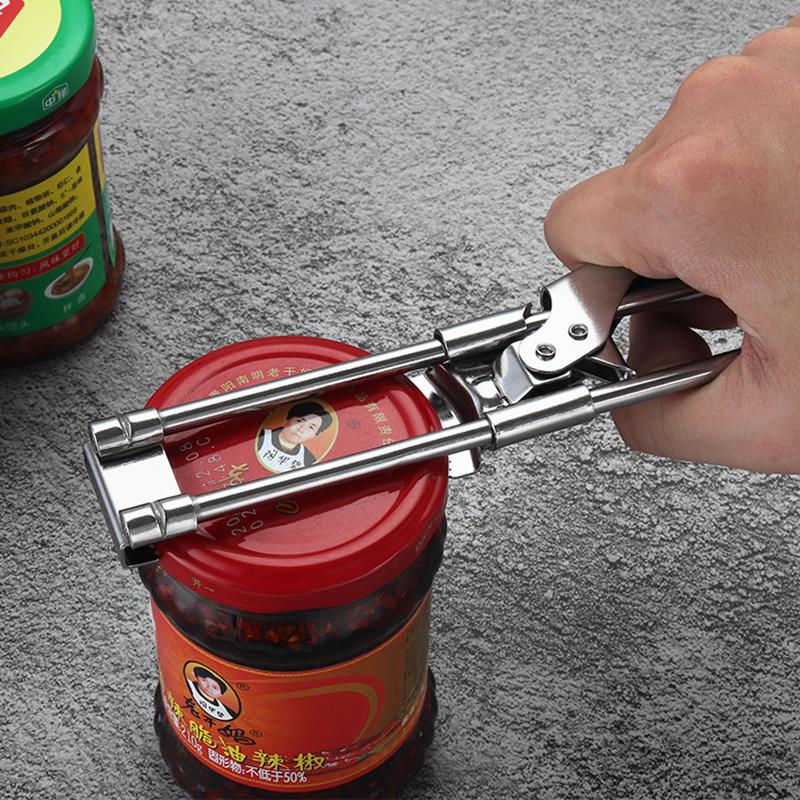 Can Opener Creative Adjustable Stainless Steel Kitchen Tools Manual Jar Bottle Opener Multifunction Accessories Home Gadgets