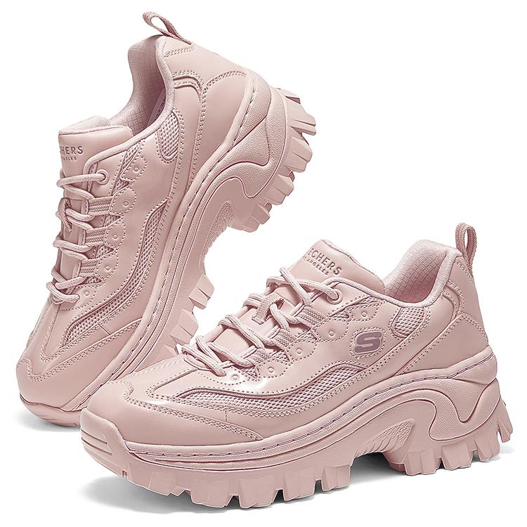 Skechers Hi-Ryze Медовый Торт Обувь Сладкий Крутой Модный Тренд Амортизация Износостойкие Увеличение Роста Низкие Папины Кроссовки Женская кроссовка 177223-ROS