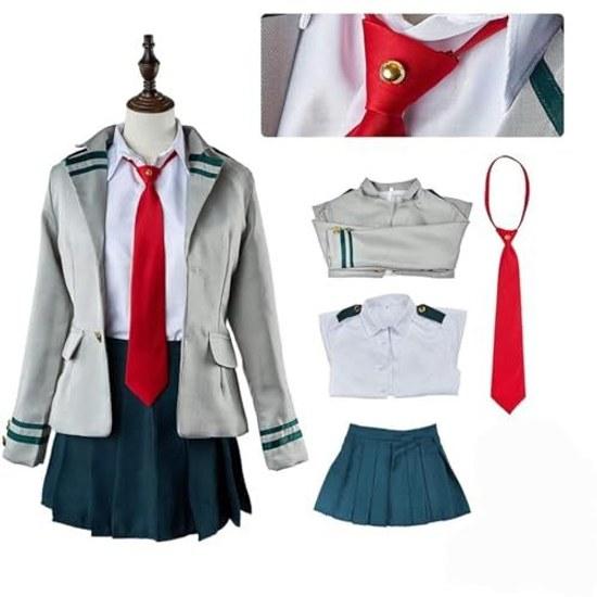 Essri My Hero Academia cosplay costume Uraraka Ochako Tsuyu Asui Heroaca uniform anime festival school cultural exhibition Halloween Christmas holiday