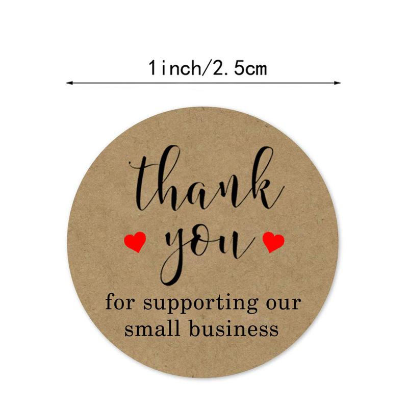 2Rolls Kraft Paper Thank You Sticker 1 Inch Seal Label Stickers Scrapbooking sticker maker