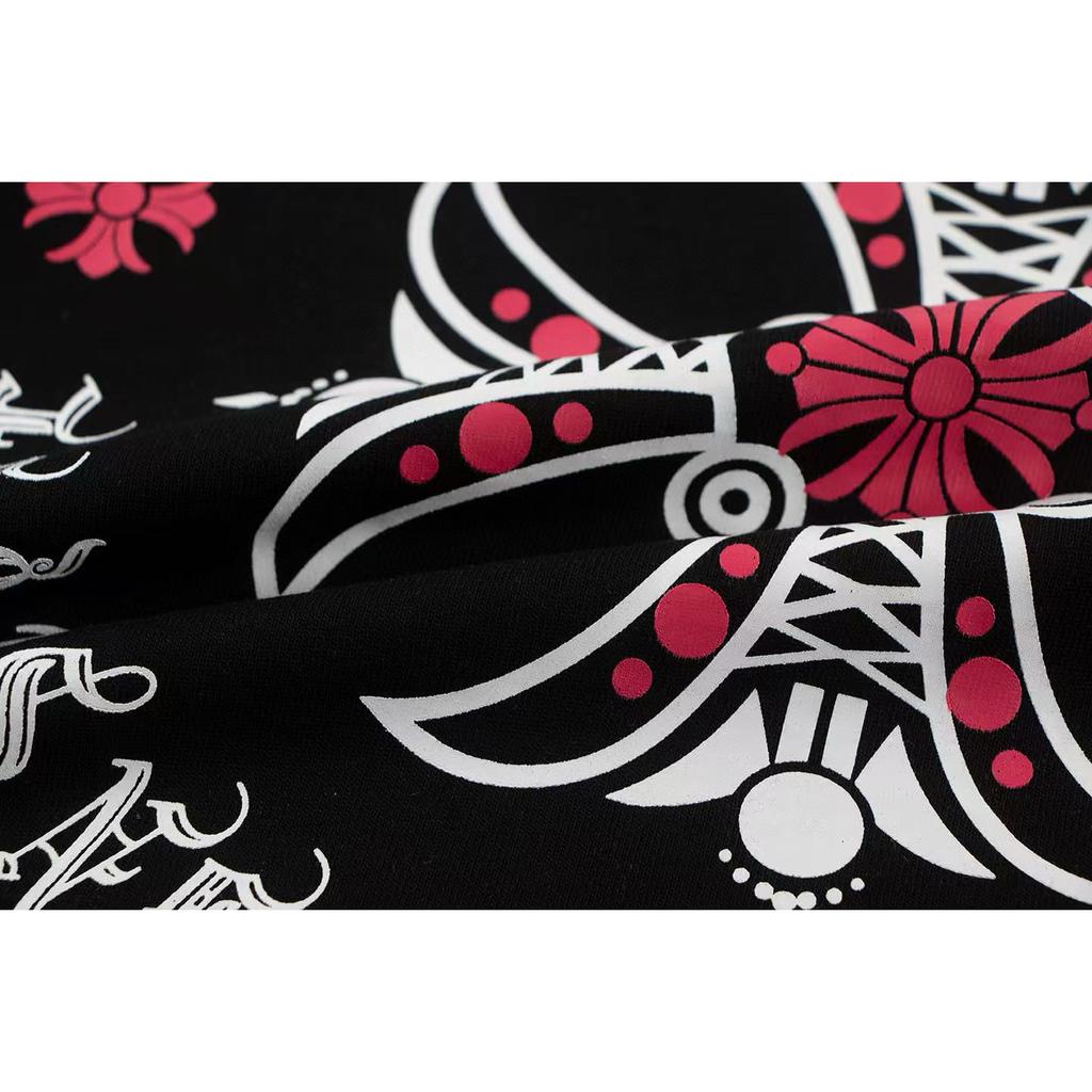 W356 CHROME HEARTS 2025 Summer New High Quality Cotton Round Neck Loose Large Size Men's and Women's T-shirt Couple T-shirt