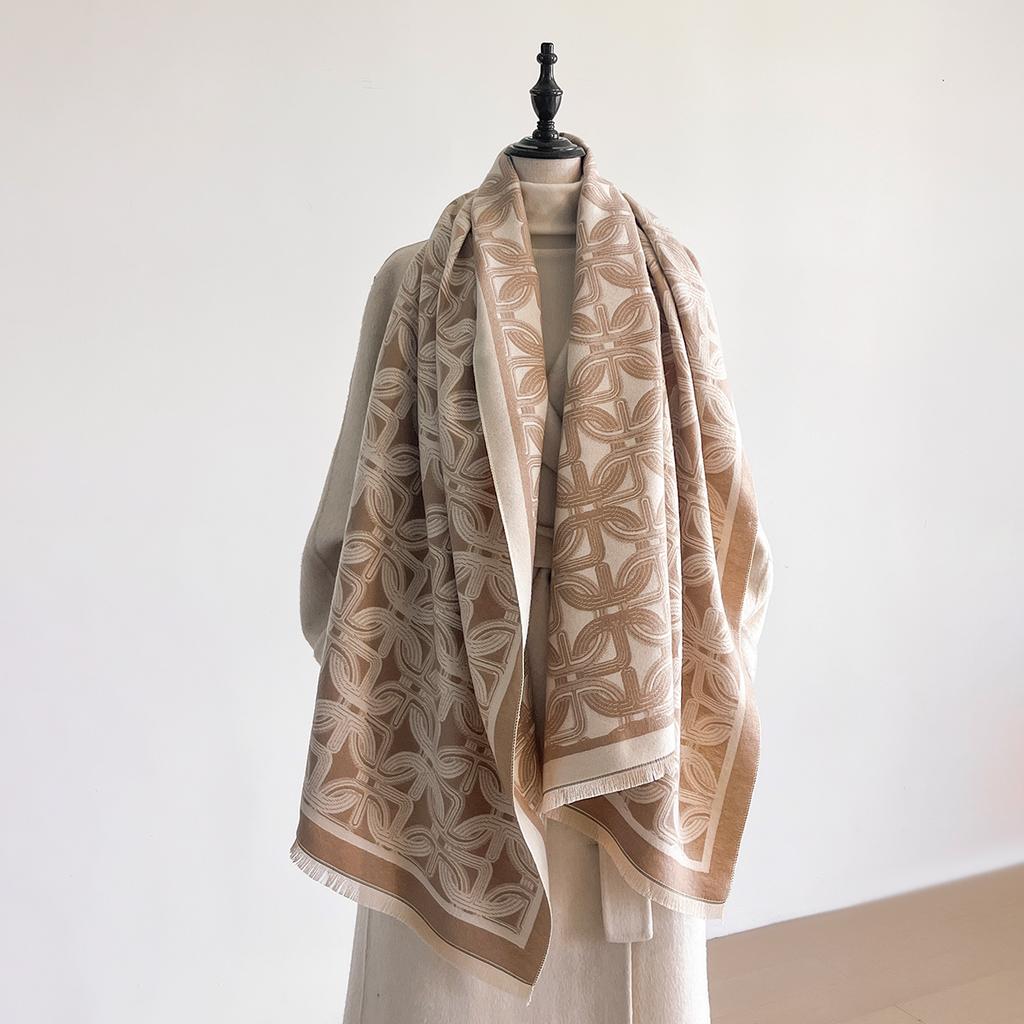 NEW Brand Women Fashion Jacquard Scarf Imitation Cashmere Soft Warm Pashmina Shawl Winter Coldproof Windproof Blanket Scarf