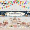 Outdoor Photo Background Large Happy Birthday Yard Banner Sign, 70 x 15 Inch Decoration Backdrop for Boys Girls Party Supplies Indoor Wall Hanging