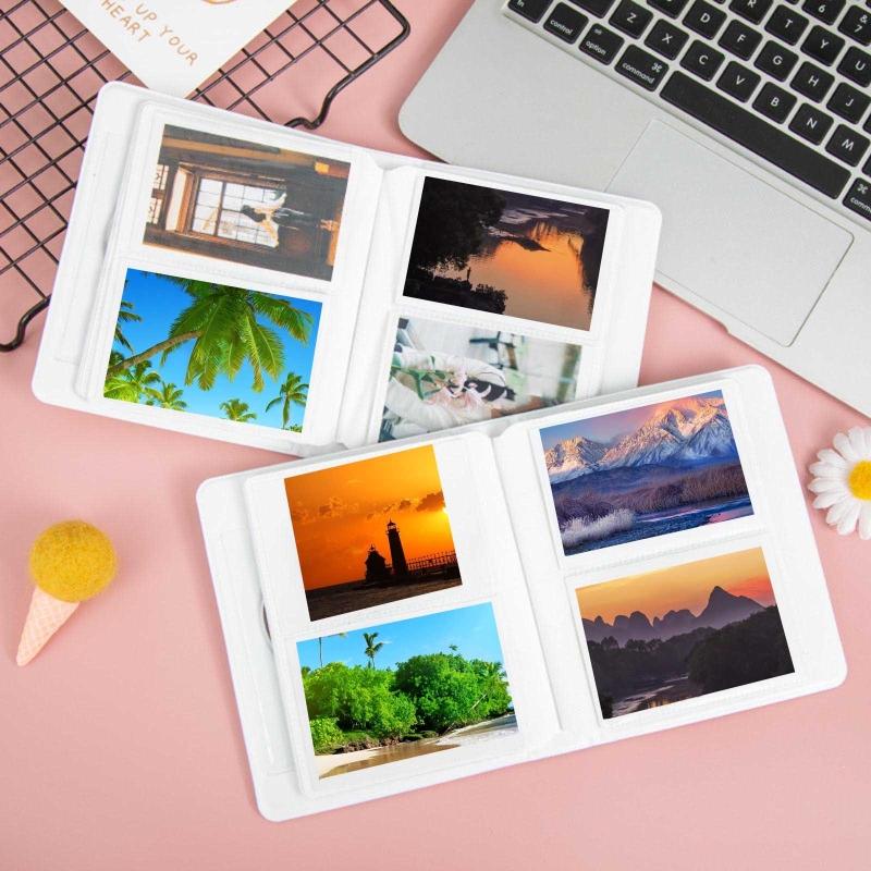 Фотоальбом Cartoon Bear 3'' 64 кармана Love Heart Hollow Kpop Card Binder Держатель для фотокарточек Карманы для удостоверений личности Подарочная книга с именами
