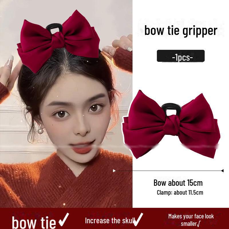 Высококачественная заколка для волос в стиле бант из жатого хлопка для женщин