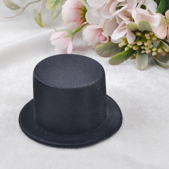 Мини Цилиндр 9см ЕВА Топперы для Кукол Рукоделия Черный/Белый Аксессуар для Костюма Питомца Рождественское Украшение