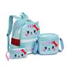 School Bag Three-piece Female New Chinchilla Primary and Secondary School Students Double Shoulder Child and Mother Bag Backpack Fashion