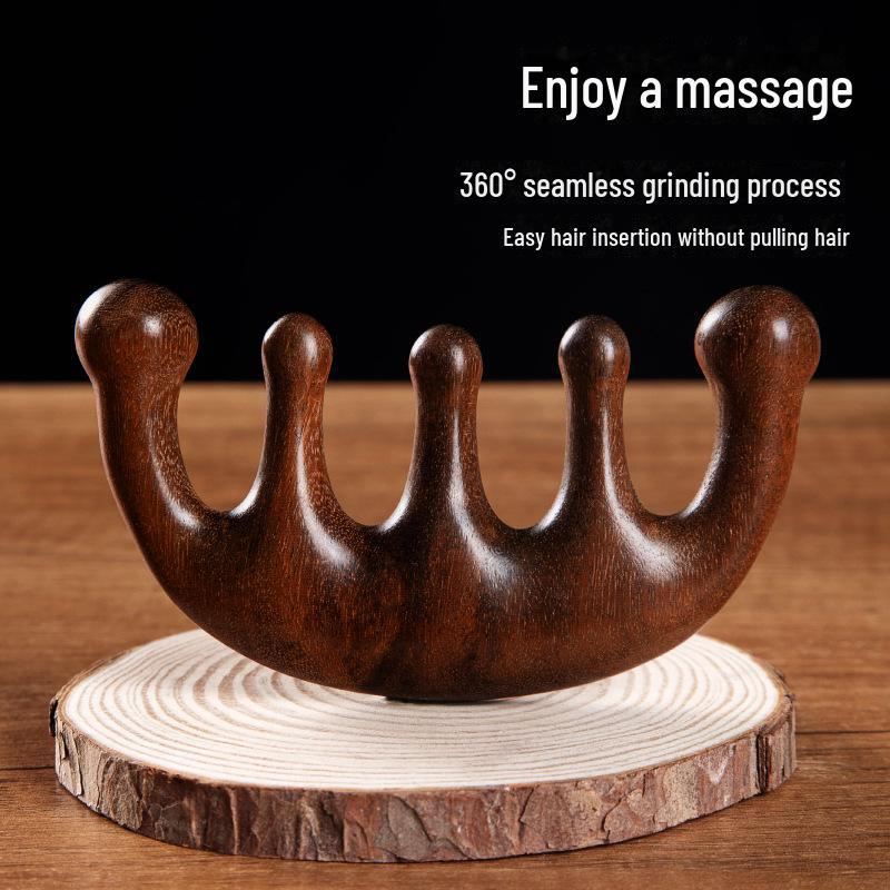 Массажная меридианная расческа двойного назначения: Унисекс-гребень для ухода за кожей головы и предотвращения ломкости волос с широкими зубьями для выщипывания и портативного использования.