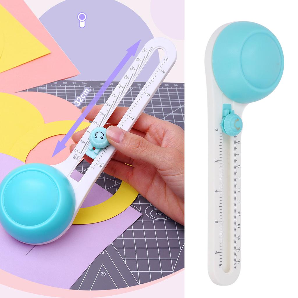 Circular Paper Cutter 360 Degree Rotation Clear Scale Slide Adjustment Anti Slip  Paper Trimme